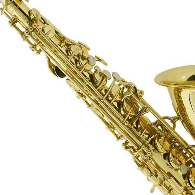 アルトサックスチューナーケース付MendinibyCecilioE-FlatAltoSaxophone,GoldLacquered+Tuner,Case,Pocketbook-MAS-L+92D+PB
