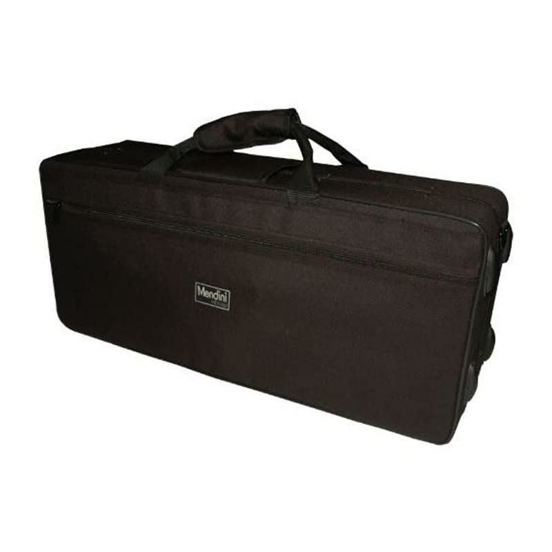 アルトサックスチューナーケース付MendinibyCecilioE-FlatAltoSaxophone,GoldLacquered+Tuner,Case,Pocketbook-MAS-L+92D+PB