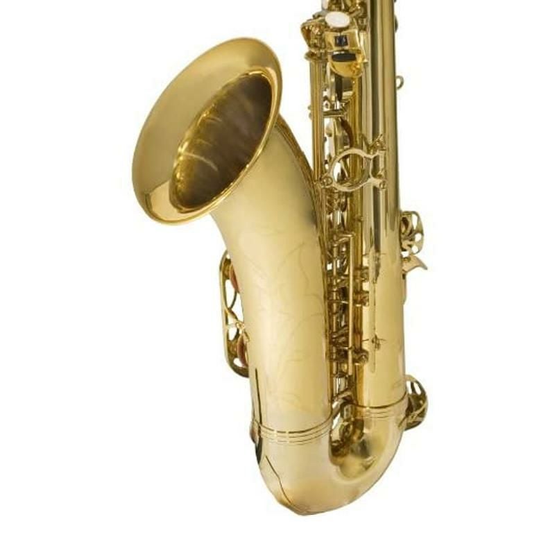 テナーサックスチューナーケース付MendinibyCecilioMTS-L+92DGoldLacquerBFlatTenorSaxophonewithTuner,Case,Mouthpiece
