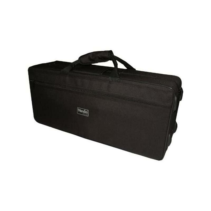 テナーサックスチューナーケース付MendinibyCecilioMTS-L+92DGoldLacquerBFlatTenorSaxophonewithTuner,Case,Mouthpiece