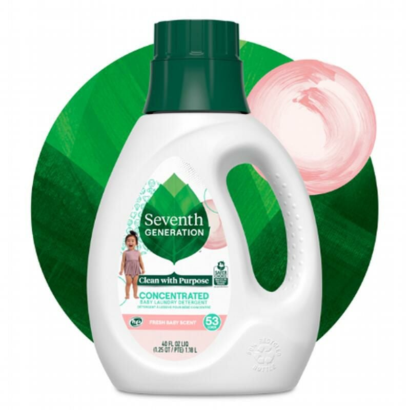 セブンスジェネレーション液体洗濯洗剤4X赤ちゃん用1.18L×2本106回分SeventhGenerationConcentratedBabyLaundryDetergent,106loads,40oz,2Pack