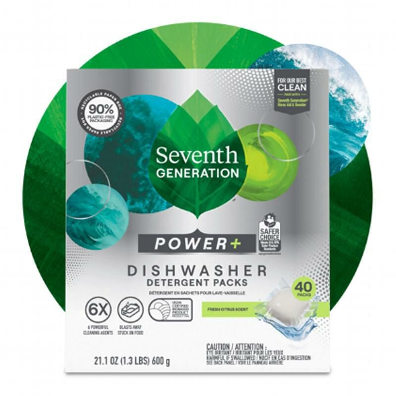セブンスジェネレーション食洗器用キューブ洗剤フレッシュシトラス43個×2パックSeventhGenerationDishwasherDetergentPacks,UltraPowerPlus,86Count【RCP】