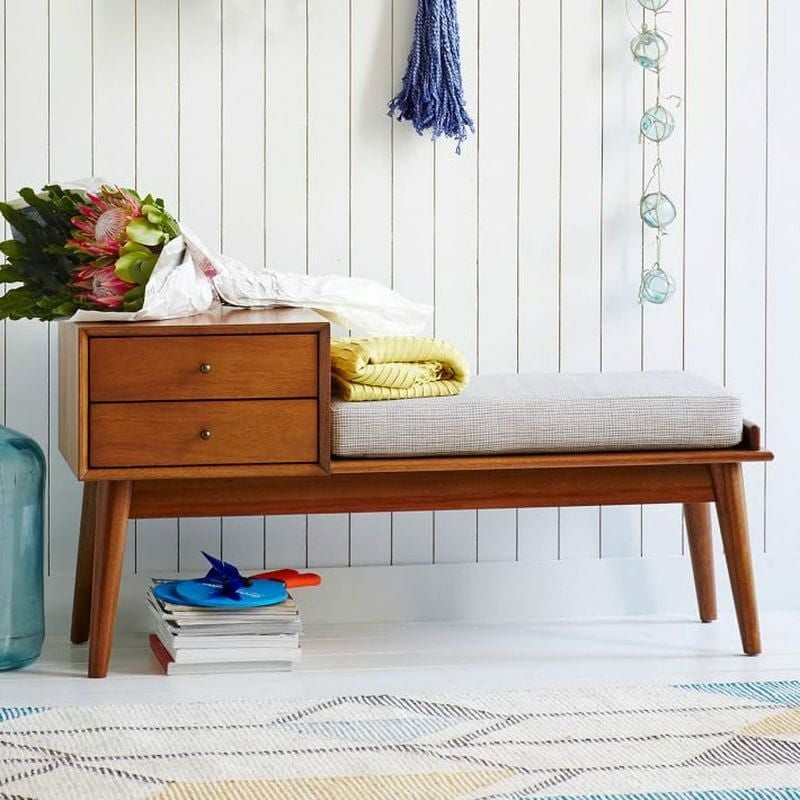 ミッドセンチュリー 棚 ベンチ 椅子 チェア Mid-Century Storage Bench