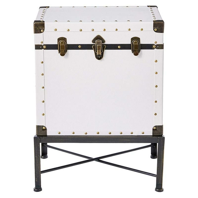 トランク型キャビネットホワイトTrunk-styleAccentCabinetWhite