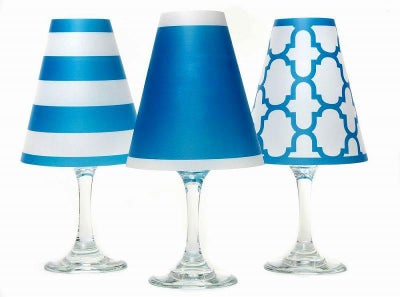 ディポッターワイングラスシェードナンタケットトリオ-アイル・ブルーdiPotterNantucketTrio-IsleBlue