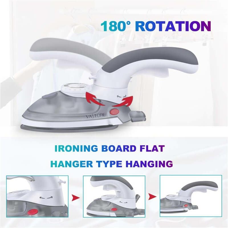 スチームアイロンハンディスチーマーミニトラベル旅行用携帯アイロンVASTORETravelMiniSteamIron[Dual-useforIron&Steamer]PowerfulPortableSteamIron家電