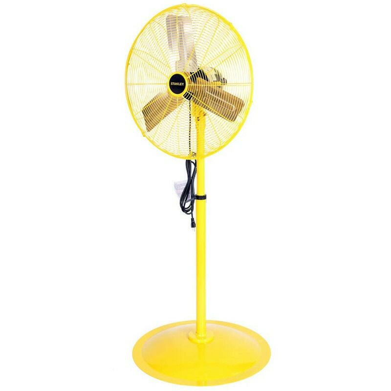 扇風機高さ最大188cm金属製イエロー黄色STANLEYST-24PHighVelocityPedestalFan24"Yellow,Black家電