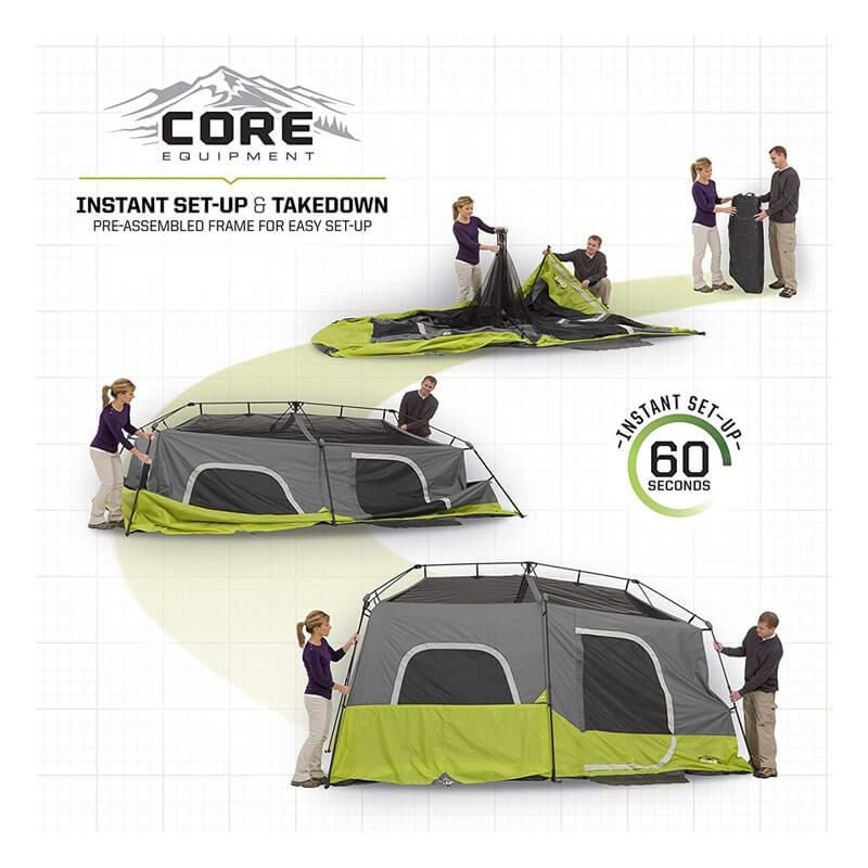 キャビンテント 最大9人 アウトドア キャンプ CORE 9P Instant Cabin