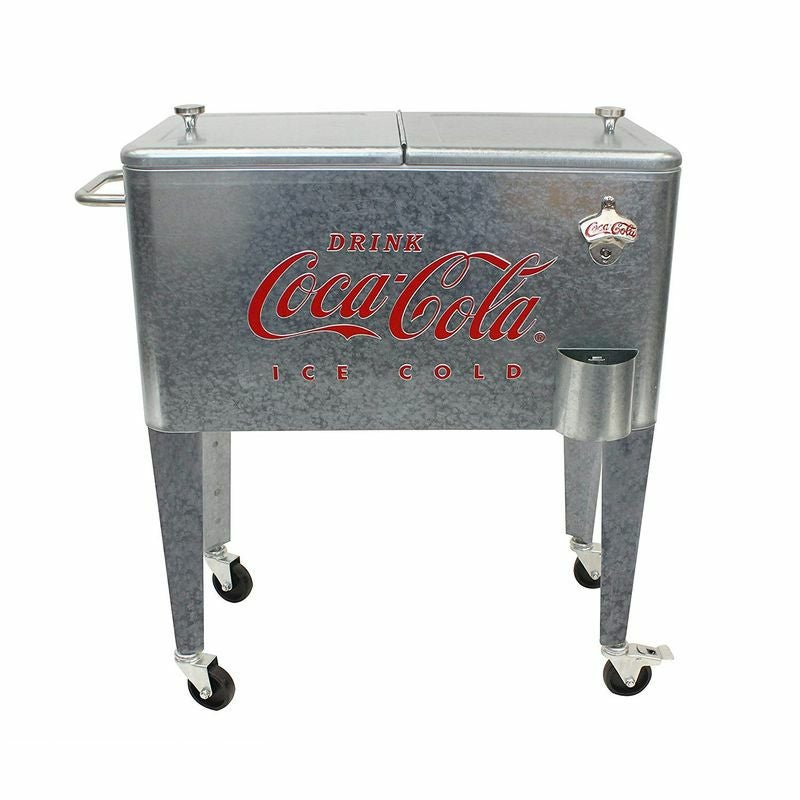 コカコーラ カート型 クーラーボックス 57L キャスター 栓抜き付