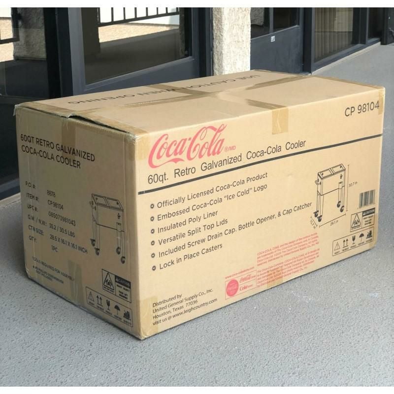コカコーラ カート型 クーラーボックス 57L キャスター 栓抜き付
