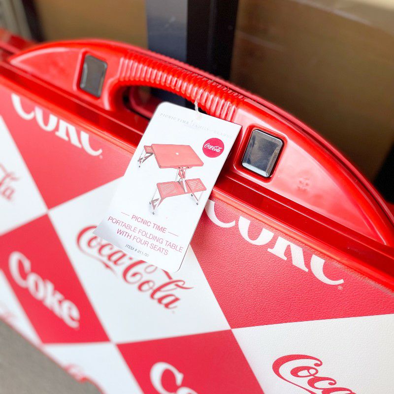コカコーラ 折りたたみ式 ピクニックテーブル 4人用 ポータブル