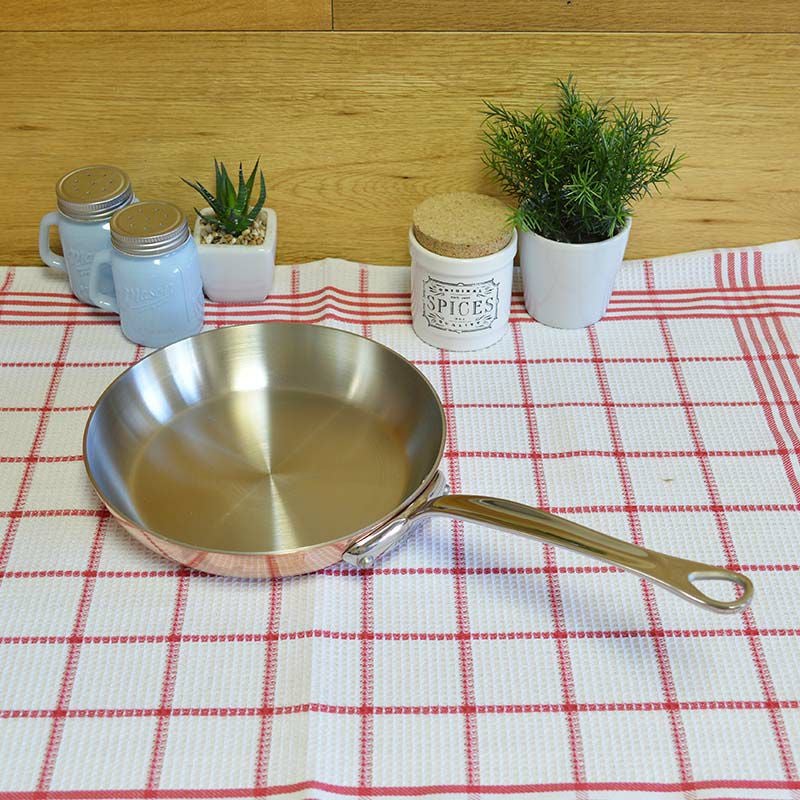 ウイリアムズ・ソノマフランスムヴィエールフライパン銅仕上williams-sonomaMauvielCopperTriplyFryPan