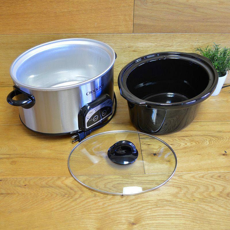 スロークッカー3.8LクロックポットCrock-Pot4-QuartStainlessSteelSlowCookerSCCPVP400-S
