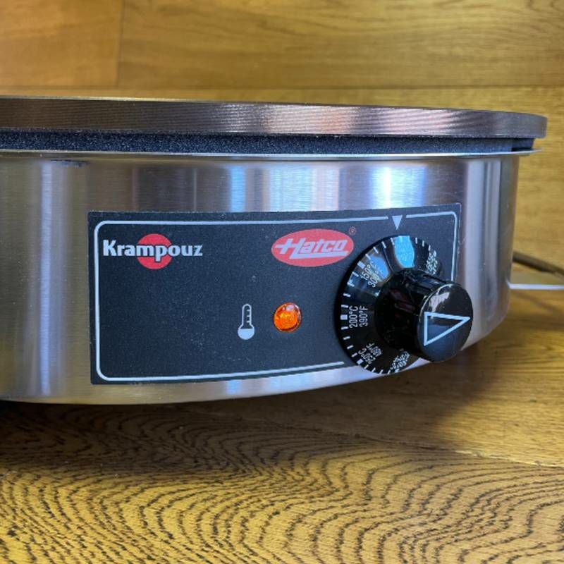 業務品質クレープメーカー直径40cmクランプーズ×ハトコHatcoKrampouzKCME.1RND51516"RoundElectricCastIronCrepeMaker家電