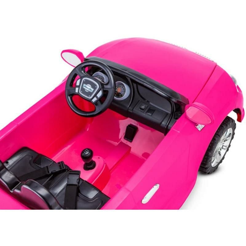 乗用玩具 子供用 電動自動車 ピンク コンバーチブル オープンカー
