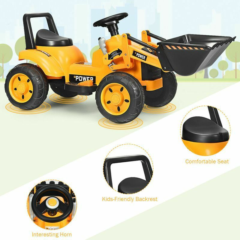 乗用玩具 ブルドーザー 3才から 体重30kgまで 電動自動車 6Vバッテリー