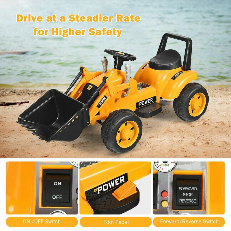 乗用玩具 ブルドーザー 3才から 体重30kgまで 電動自動車 6Vバッテリー