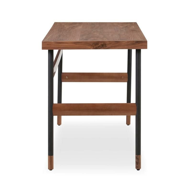 ライティングデスク幅140cmウォルナット引き出し付KardielWALNUTUrbane55"WritingDesk