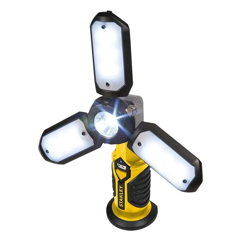 充電式LEDライト最大300ルーメン磁石付懐中電灯自立可能USBスタンレーSTANLEYSAT3SRechargeable300LumenLithiumIonLEDSatelliteWorkLightwithUSBPowerCharger