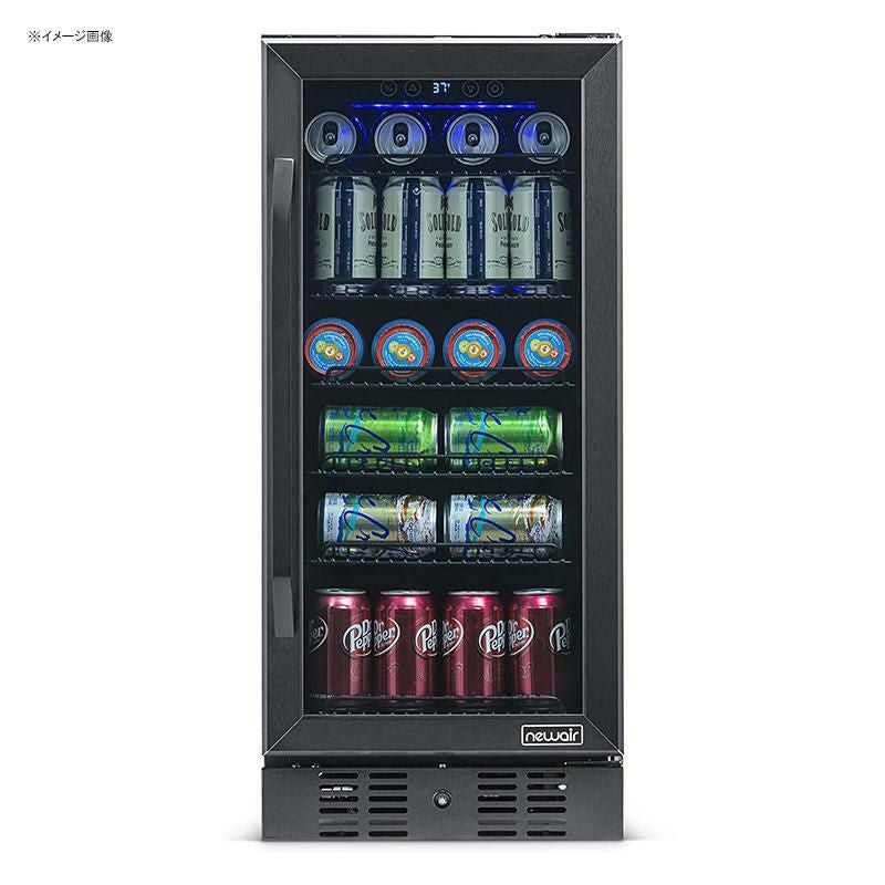 冷蔵庫ビルトイン最大96缶ビバレッジクーラーガラスドアブラックステンレスニューエアーNewAirNBC096BS00BeverageFridge,96Can,BlackStainlessSteel家電