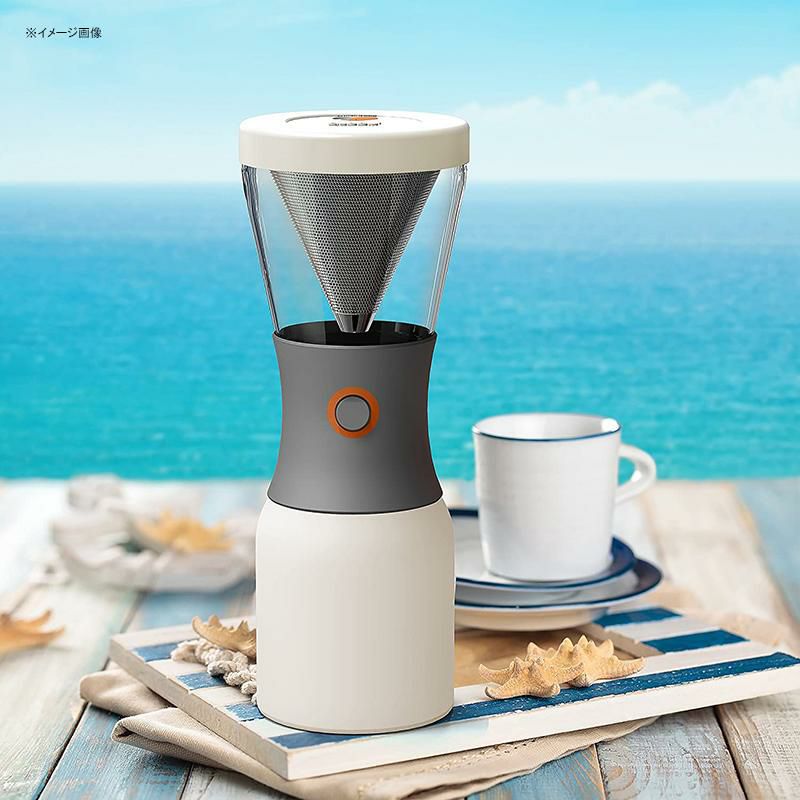 コールドブリューポータブルコーヒーメーカー1LステンレスフィルターBPAフリーAsobuColdbrewPortableColdBrewCoffeeMakerWithaVacuumInsulated1LiterStainlessSteel18/8CarafeBpaFree(White)