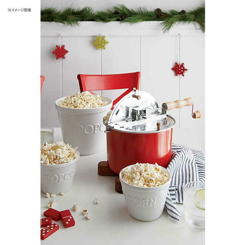 直火ポップコーンメーカーレッド限定モデルCrateandBarrelStovetopPopcornPopperRed
