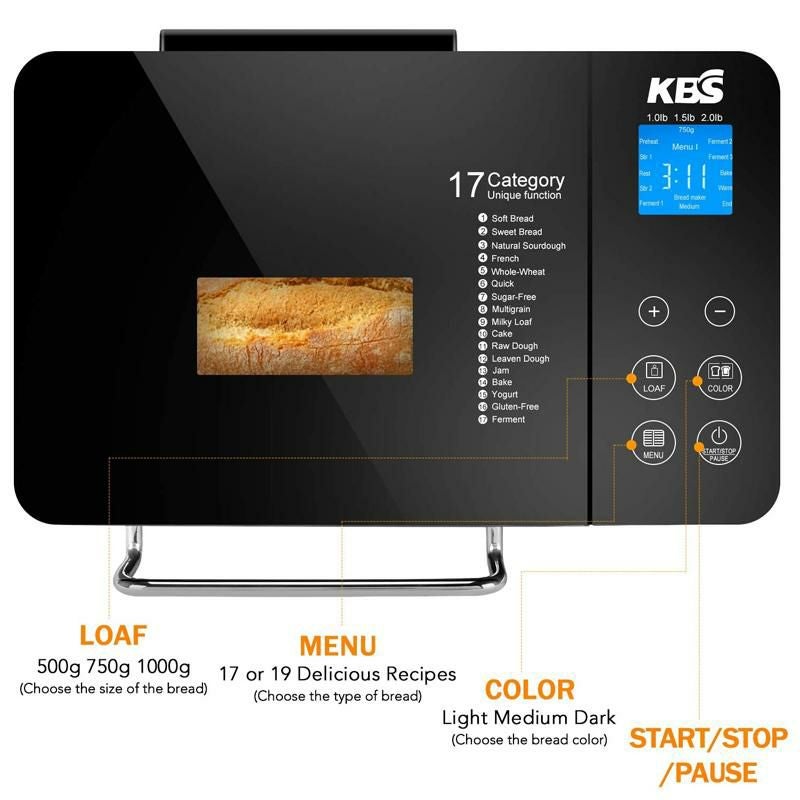 ホームベーカリー パン焼き器 ブレッドメーカー メニュー17種