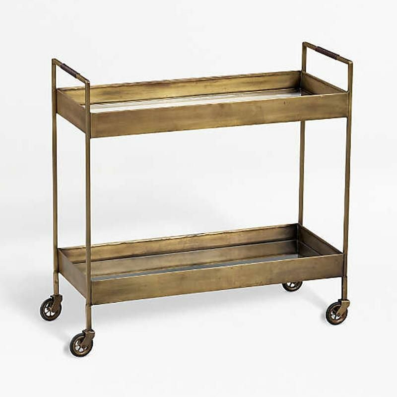 バーカート幅84cmアンティークブラス限定モデルCrateandBarrelLibationsAntiqueBrassBarCart