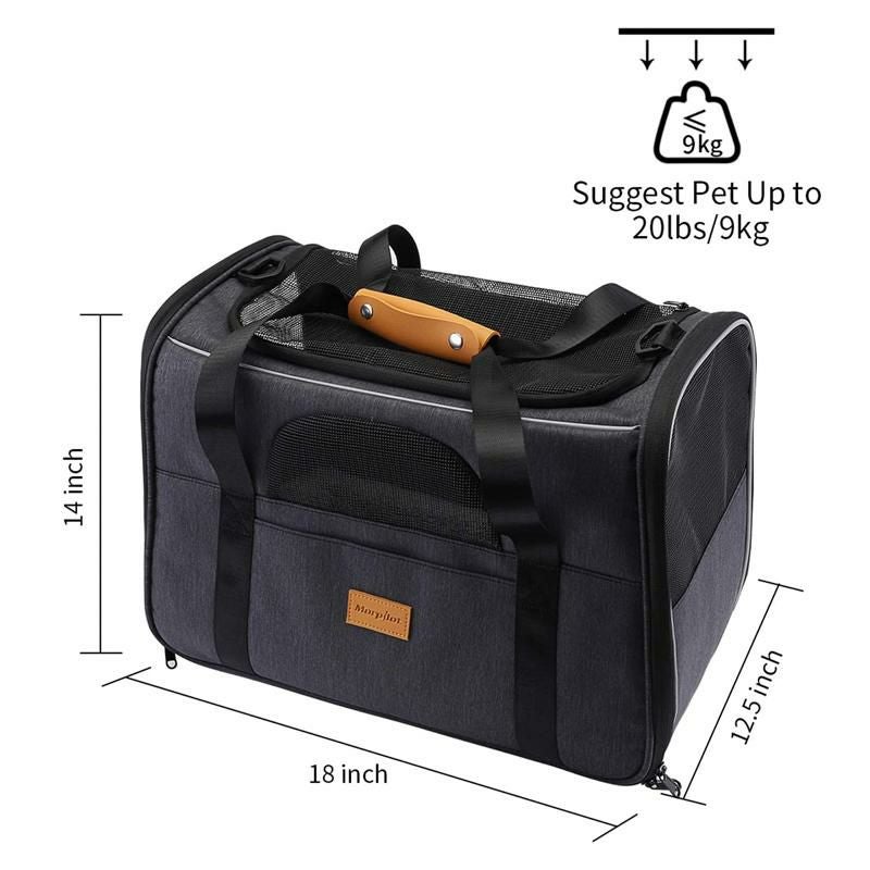ペット用折りたたみキャリーバッグポータブル犬猫トラベルケージかばんロック式ジッパーmorpilotPetTravelCarrierBag,PortablePetBag