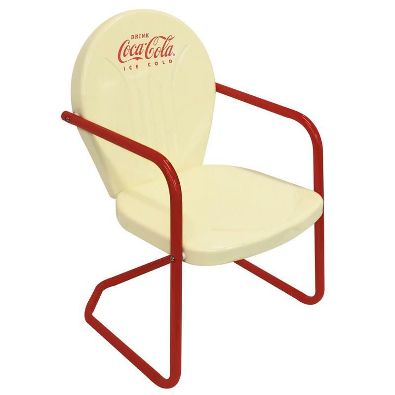 コカコーラ メタル テーブル チェア セット クリーム レトロ