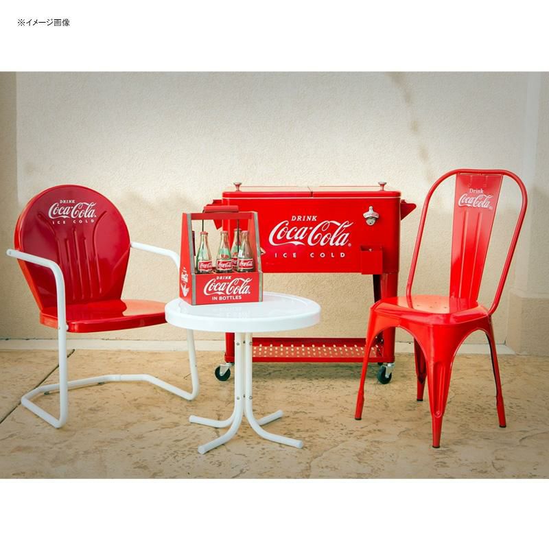 コカコーラ メタル テーブル チェア セット レッド レトロ Coca-Cola