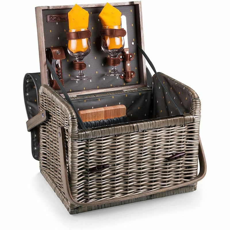 ピクニックバスケット 2人用 キャンバス Boardwalk Picnic Basket with