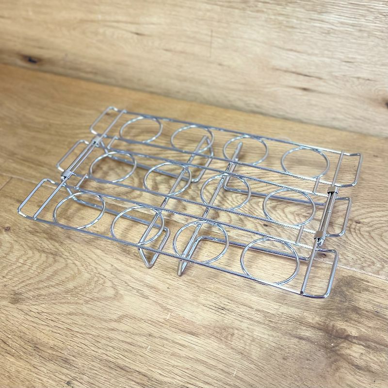 アイスクリームコーンホルダースタンドラック12本シルバーWiltonCupcakeConesBakingRack,12-CavityIceCreamConeCupcakesHolder