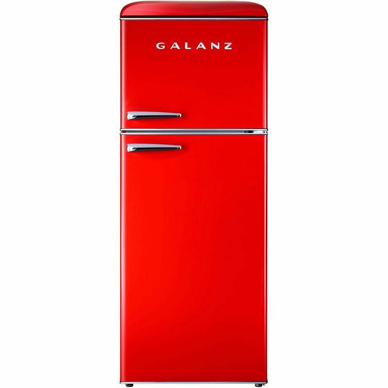 真っ赤なレトロ家電シリーズ　2ドア冷蔵庫 冷蔵庫 冷凍庫 280L レトロデザイン 2ドア 幅60cm おしゃれ 大容量