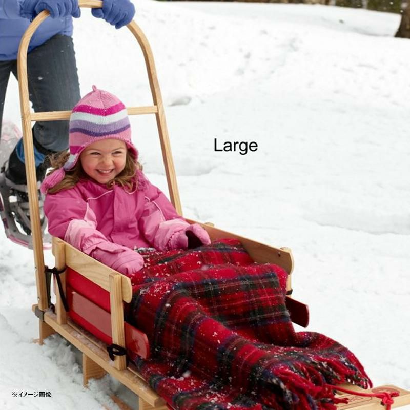 希少品　人気　Ｌ.Ｌ.Ｂｅａｎ 子供用　木製　ソリ L.L.Bean 木製キッズソリ｜クッション付（プッシュハンドル別売