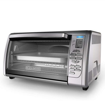 コンベクションオーブンシルバーブラック+デッカーBLACK+DECKERCountertopConvectionToasterOven,Silver,CTO6335S家電