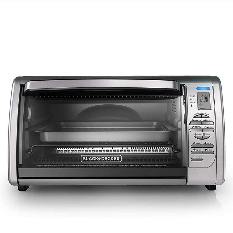 コンベクションオーブンシルバーブラック+デッカーBLACK+DECKERCountertopConvectionToasterOven,Silver,CTO6335S家電