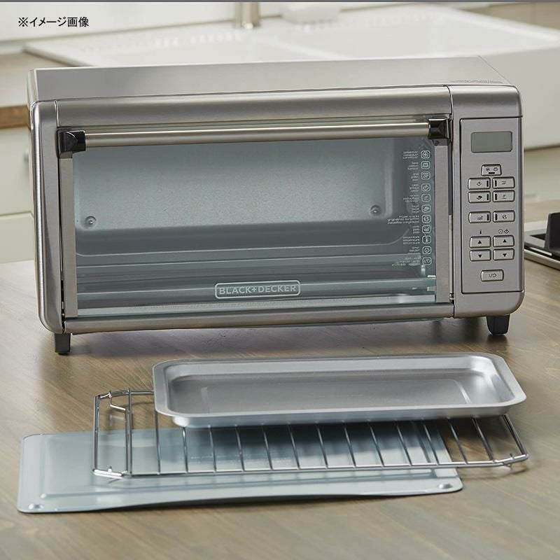 コンベクションオーブンステンレスブラック+デッカーBlack+DeckerTO3290XSBDToasterOven,8-Slice,StainlessSteel家電