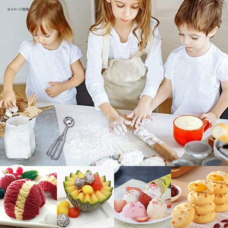 スクープアイスクリーム3サイズセットステンレスすくうCookieScoopSet,UTILITI3PCSStainlessSteelIceCreamScoopincludeLargeMediumSmallCookieDoughScooperSetForBakingIceCreamBallMaker