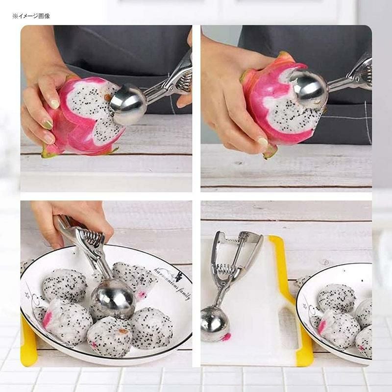 スクープアイスクリーム3サイズセットステンレスすくうCookieScoopSet,UTILITI3PCSStainlessSteelIceCreamScoopincludeLargeMediumSmallCookieDoughScooperSetForBakingIceCreamBallMaker