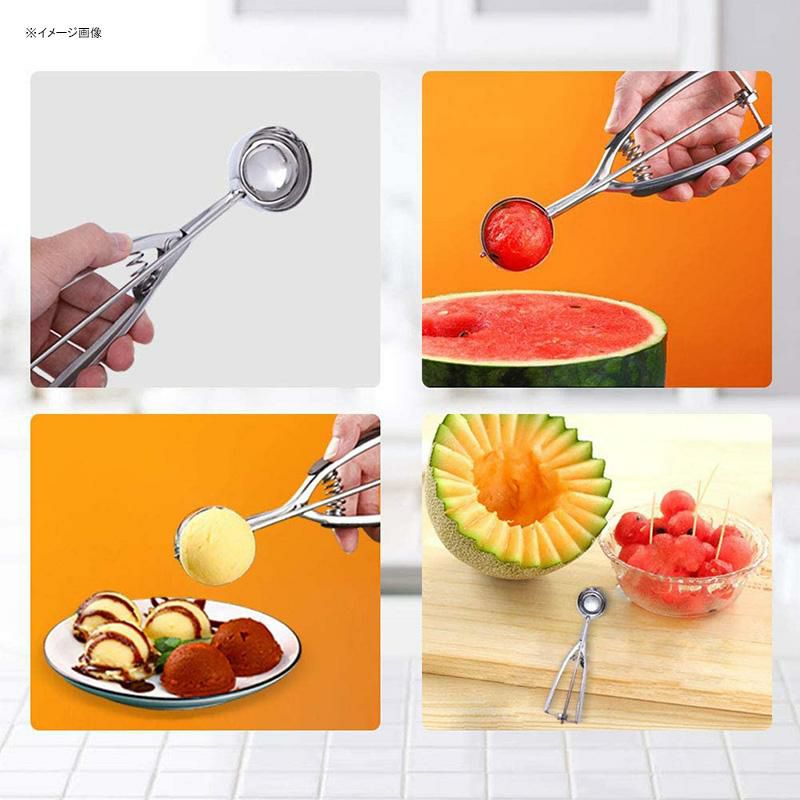 スクープアイスクリーム3サイズセットステンレスすくうCookieScoopSet,UTILITI3PCSStainlessSteelIceCreamScoopincludeLargeMediumSmallCookieDoughScooperSetForBakingIceCreamBallMaker