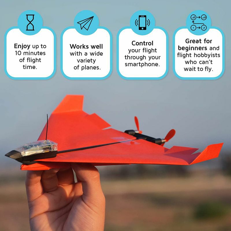紙飛行機がラジコンに スマホ操作 Bluetooth プロペラキット POWERUP