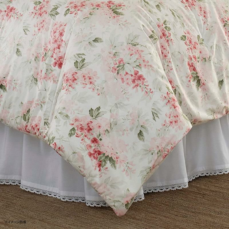 ローラアシュレイリバーシブルキルト枕カバーセット花柄ピンクLauraAshleyHome|WisteriaCollection|LuxuryUltraSoftComforter,AllSeasonPremium3PieceBeddingSet,StylishDelicateDesignforHomeD?cor,Full/Queen,Blush