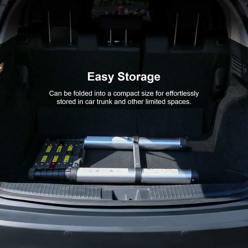 折りたたみ式はしごアルミ最大150kgWolfWise8.5FTNewlyAluminumTelescopicLadder,330lbsMaxCapacity