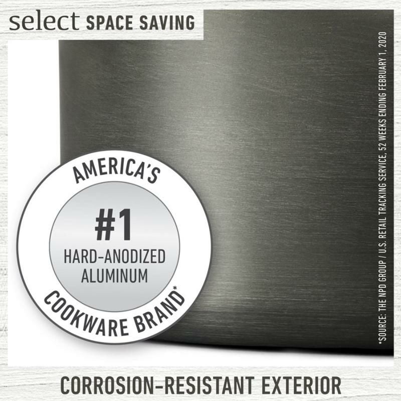 カルファロン鍋フライパンフタ調理器具14点セット省スペース積み重ね2層焦げ付き防止SelectbyCalphalon?Space-SavingHard-AnodizedNonstick14-PieceCookware&UtensilSet