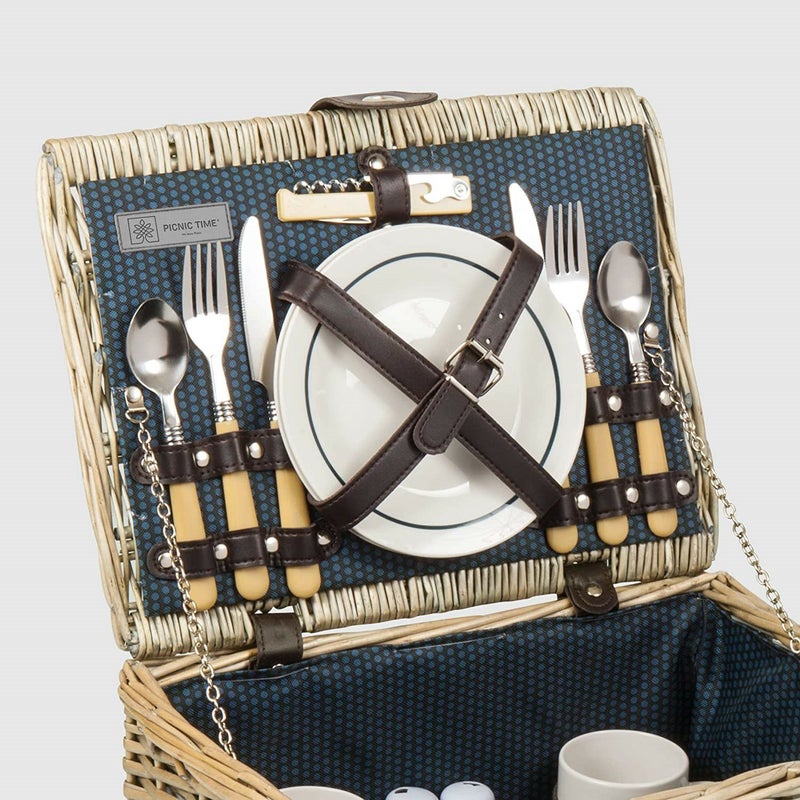 ピクニックバスケット2人用イングリッシュスタイルPicnicTimeCatalinaEnglishStylePicnicBasketwithServiceforTwo,DahliaCollection