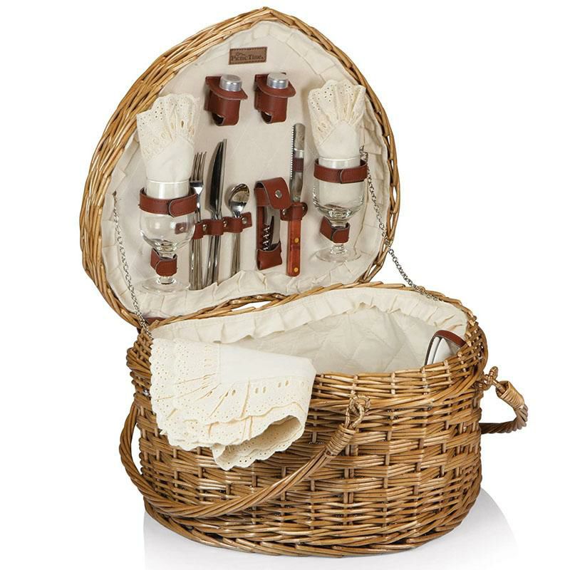 ピクニックバスケット 2人用 キャンバス Boardwalk Picnic Basket with
