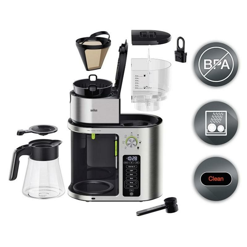 コーヒーメーカー マルチサーブ 10カップ ガラスカラフェ ブラウン BPA