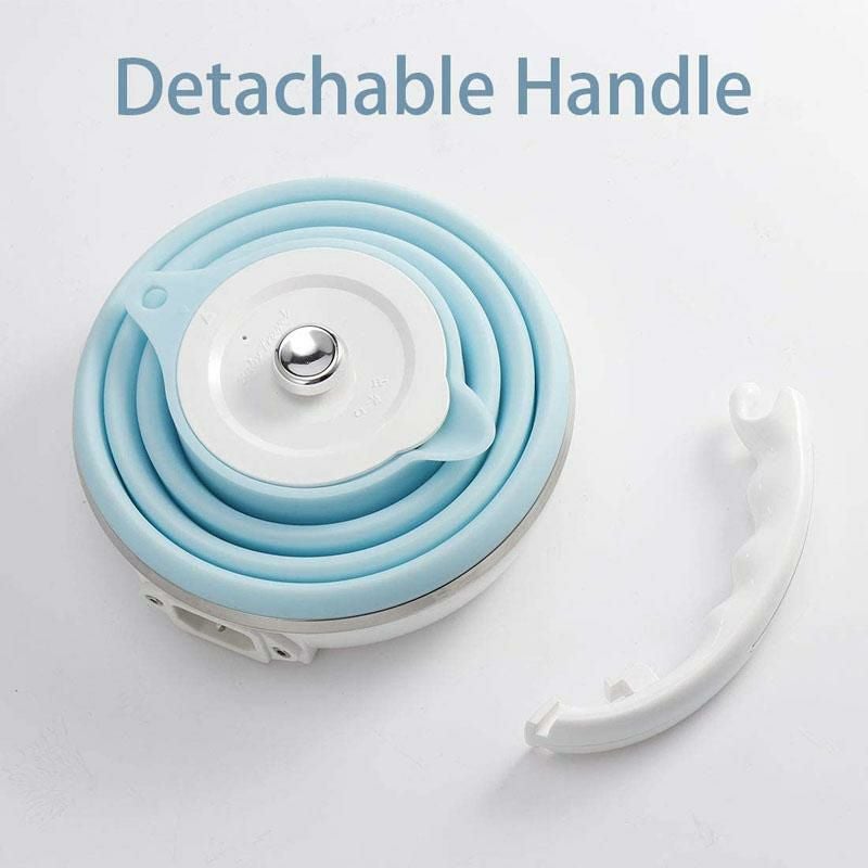 たためる電気ケトル555mlシリコン海外旅行トラベルUltrathinUpgradedFoodGradeSiliconeTravelFoldableElectricKettleBoilDryProtectionPortablewithDualVoltageandSeparablePowerCord,555ML110-220VUSPlug家電