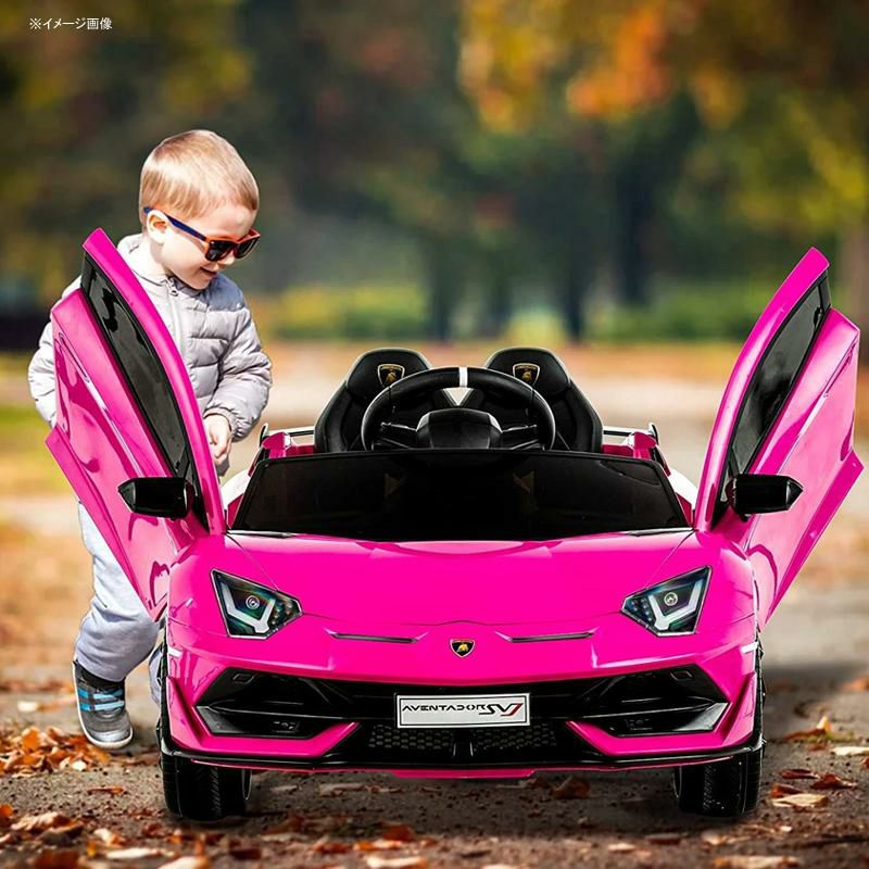 乗用玩具 ランボルギーニ 子供向け 電気自動車 ライト リモコン付